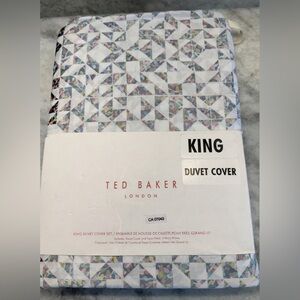 Ted Baker London King Duvet Cover Set Designer Cotton Luxury Print